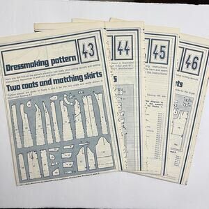 Vintage Designer Sewing Patterns Uncut Lot Of 4Coats Shirts Jackets Pants